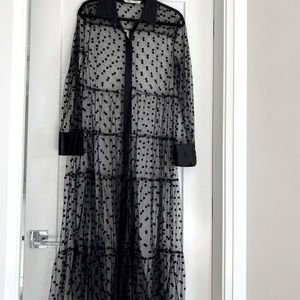 Sheer polka dot dress